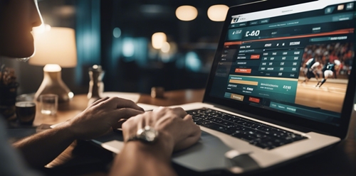 Человек, ставящий на зеркальном сайте спортивных ставок